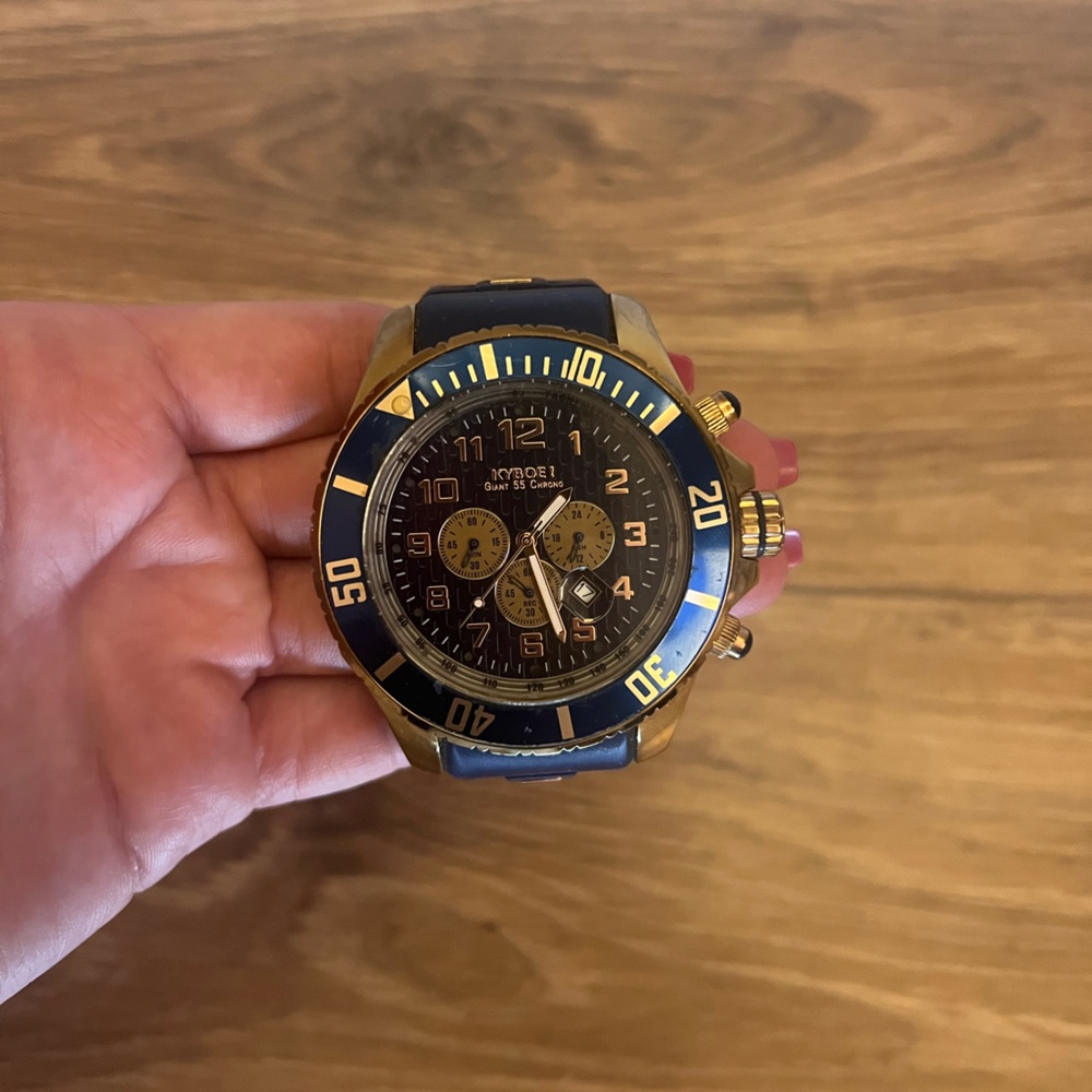 Kyboe! Giant 55 Chrono Men's Gold and Black Watch